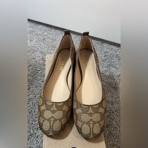 NWT Coach Wendi Signature Ballet Flats | Brown | Size 7.5 | New in Box